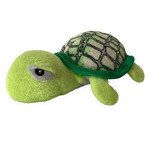 B.J. Toy Co Sea Turtle 8.5" Stuffed Animal Plush Bright Green Sad Eyes 2017